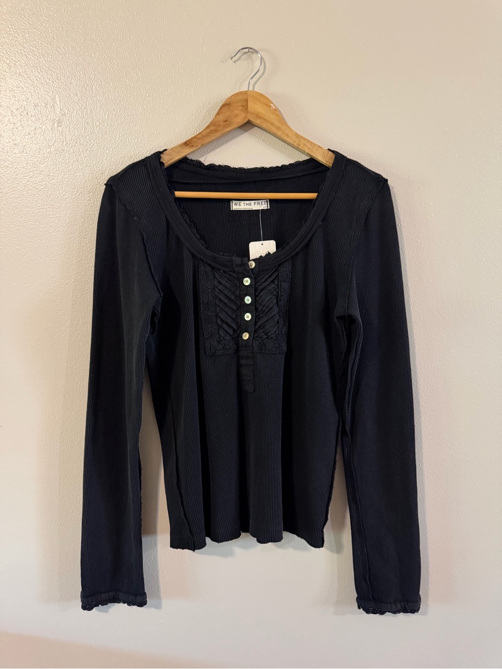 NEW | We the Free | Free People Henley Long Sleeve Thermal Top